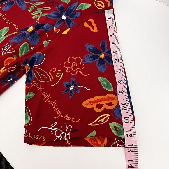 VTG Jacque & Koko Romper Womens 14/16 Pockets Floral Red Multicolor *See Note - Picture 10 of 16